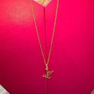 Upcycled LV charm pendant